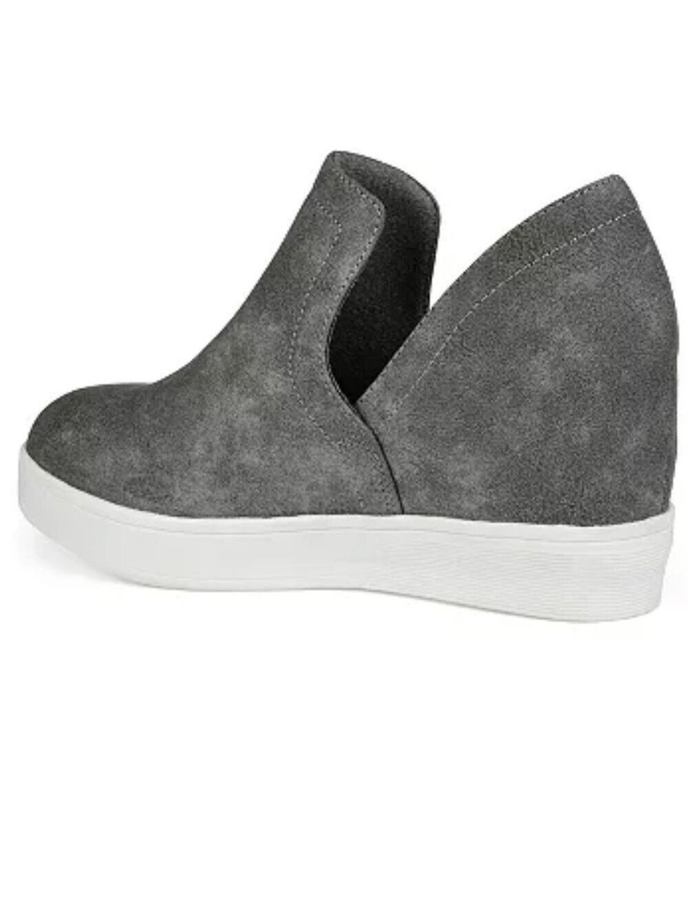 Journee Collection Cardi Wedge Sneaker in Gray Size 10